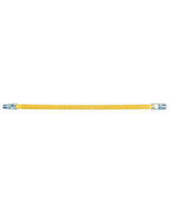 BrassCraft CSSC14-24 ProCoat Stainless Steel Gas Connector 3/4 in. MIP (1/2 in. FIP Tap) x 1/2 in. MIP, 24 in. length (150,000 Btu)