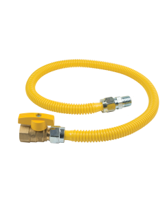 BrassCraft CSSC4J-36 ProCoat 1/2 in. MIP x 3/4 in. FIP Ball Valve x 36 in. Stainless Steel Gas Connector 5/8 in. O.D. (125,000 BTU)