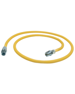 BrassCraft CSSL44-60 ProCoat 1/2 in. MIP x 1/2 in. MIP x 60 in. Stainless Steel Gas Connector 3/8 in. O.D. (24,900 BTU)