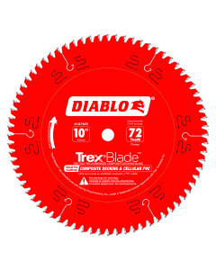 Diablo D1072CD 10 in. x 72 Tooth Composite Material/Plastics TrexBlade