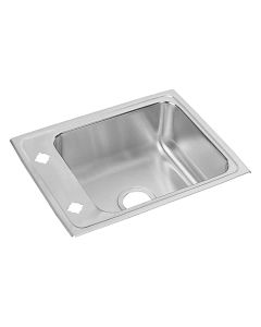 Elkay DRKR22172 Lustertone Classic Stainless Steel 22" x 17" x 7-5/8", Single Bowl Drop-in Classroom Sink