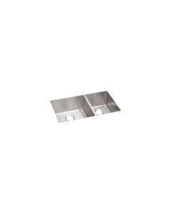 Elkay ECTRU32179RT Crosstown 18 Gauge Stainless Steel 31-1/2" x 18-1/2" x 9", 60/40 Double Bowl Undermount Sink