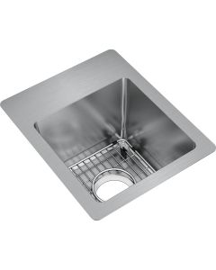 Elkay ECTSR13169TBG0 Crosstown 18 Gauge Stainless Steel 13" x 16" x 9", Single Bowl Dual Mount Sink Kit
