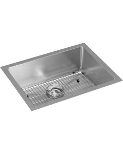 Elkay EFRU2115TC Crosstown 16 Gauge Stainless Steel 23-1/2" x 18-1/4" x 8", Single Bowl Undermount Sink Kit