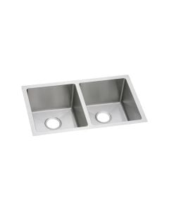 Elkay EFRU311810T Crosstown 16 Gauge Stainless Steel, 30-3/4" x 18-1/2" x 10" Equal Double Bowl Undermount Sink