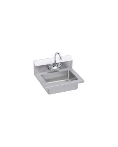 Elkay EHS-18X Stainless Steel 18" x 14-1/2" x 11" 18 Gauge Hand Sink with Faucet