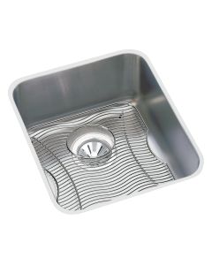 Elkay ELUH1616DBG Lustertone Classic Stainless Steel 18-1/2" x 18-1/2" x 7-7/8", Single Bowl Undermount Sink Kit
