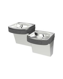 Halsey Taylor HTVZDBLPV-NF Halsey Taylor Versatile Wall Mount Bi-Level ADA Cooler, Non-Filtered Non-Refrigerated Platinum Vinyl