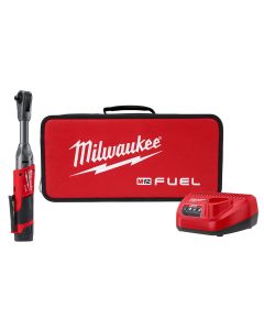 Milwaukee Tool 2560-21 M12 Fuel 3/8 In. Extended Reach Ratchet 1 Battery Kit