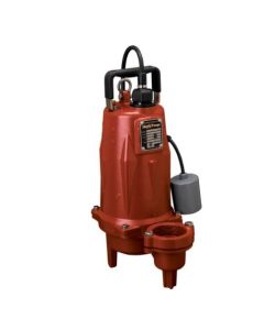 Liberty Pumps LEH152A3-2, LEH150 Series, Automatic Submersible Sewage Pump with Wide Angle Float Switch, 1-1/2 HP, 208-230 Volts, 1 Phase, 3" Flanged Discharge, 200 GPM Max, 70 ft Max Head, 25 ft Cord