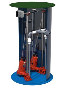 Liberty Pumps D3696LSG203-36 2 hp Duplex Commercial grinder package