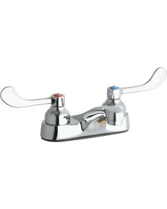 Elkay LK402T4 4" Centerset with Exposed Deck Faucet Integral Spout 4" Wristblade Handles