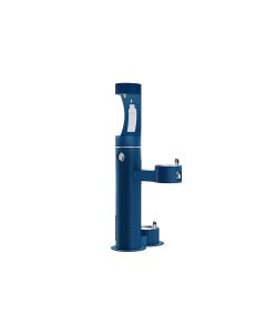 Elkay LK4420BF1UDBFRKBLU Outdoor ezH2O Upper Bottle Filling Station Bi-Level Pedestal, with Pet Station Non-Filtered NonRefrige Freeze Resistant Blue