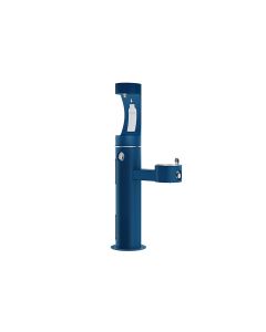 Elkay LK4420BF1UFRKBLU Outdoor ezH2O Upper Bottle Filling Station Bi-Level Pedestal, Non-Filtered Non-Refrigerated Freeze Resistant Blue