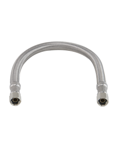 BrassCraft PLS0-12IM F 1/4 in. Compression x 1/4 in. Compression x 12 in. Length Braided Stainless Steel Ice Maker Connector