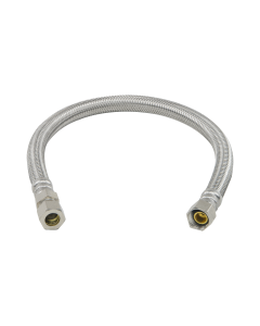 BrassCraft PLS1-16KC F 3/8 in. Compression x 3/8 in. Compression x 16 in. Length Braided Stainless Steel Faucet Connector