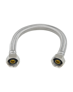 BrassCraft PLS8-12A F 1/2 in. FIP x 1/2 in. FIP x 12 in. Length Braided Stainless Steel Faucet Connector