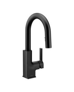 Moen S62308BL Matte Black One-Handle Pulldown Bar Faucet