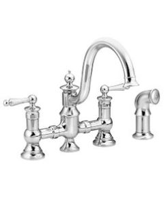 Moen S713 Chrome Two-Handle Kitchen Faucet