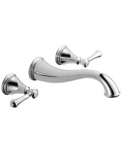 Delta T3597LF-WL Two Handle Wall Mount Bathroom Faucet Trim