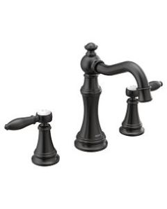 Moen TS42108BL Matte Black Two-Handle Bathroom Faucet