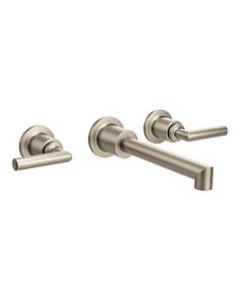 Moen TS43003BN Brushed Nickel Two-Handle Wall Mount Bathroom Faucet