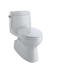 Toto MS614114CEFG#11 Carlyle Ii One-Piece Elongated 1.28 Gpf Universal Height Skirted Toilet With Cefiontect, Colonial White